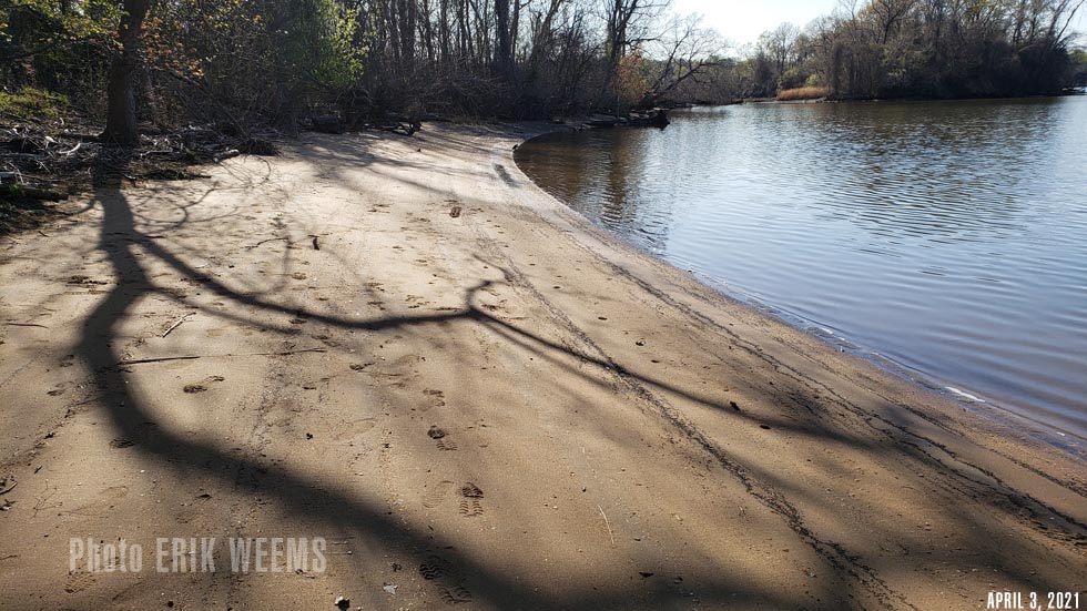 Sandy Beach lagoon at Dutch Gap in Virginia