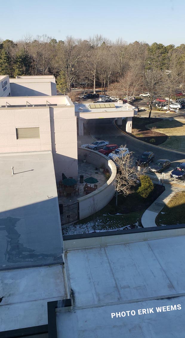 Looking outside at Johnston Willis Hospital in Chesterfield Virginia